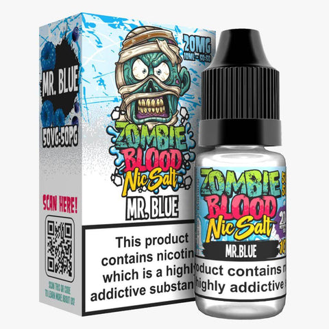 Zombie Blood Nic Salts 10ml E-Liquid (3x) - Eliquid Base-Mr Blue
