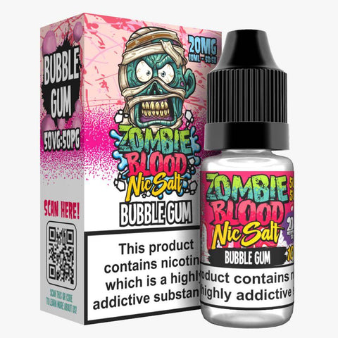 Zombie Blood Nic Salts 10ml E-Liquid (3x) - Eliquid Base-Bubblegum